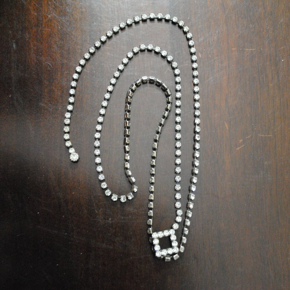 Vintage Rhinestone Belt or Lariat Necklace - Picture 4 of 8